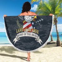 Brave Souls Remembered Patriotic Military Tribute Art Beach Blanket