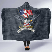 Brave Souls Remembered Patriotic Military Tribute Art Hooded Blanket