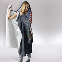 Brave Souls Remembered Patriotic Military Tribute Art Hooded Blanket