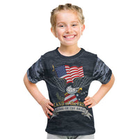 Brave Souls Remembered Patriotic Military Tribute Art Kid T Shirt