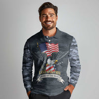 Brave Souls Remembered Patriotic Military Tribute Art Long Sleeve Polo Shirt