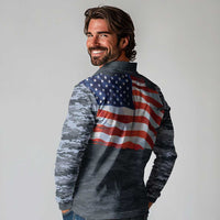 Brave Souls Remembered Patriotic Military Tribute Art Long Sleeve Polo Shirt