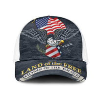 Brave Souls Remembered Patriotic Military Tribute Art Mesh Trucker Cap