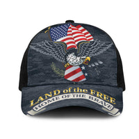 Brave Souls Remembered Patriotic Military Tribute Art Mesh Trucker Cap
