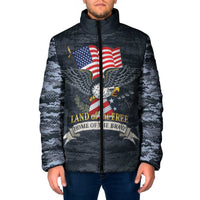 Brave Souls Remembered Patriotic Military Tribute Art Padded Jacket