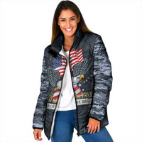 Brave Souls Remembered Patriotic Military Tribute Art Padded Jacket