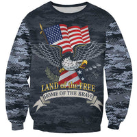 Brave Souls Remembered Patriotic Military Tribute Art Sweatshirt