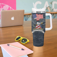 Brave Souls Remembered Patriotic Military Tribute Art Tumbler With Handle