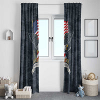 Brave Souls Remembered Patriotic Military Tribute Art Window Curtain