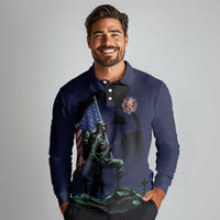 Memorial Day Veteran Remember and Honor Long Sleeve Polo Shirt