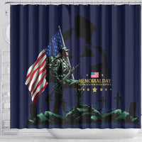 Memorial Day Veteran Remember and Honor Shower Curtain
