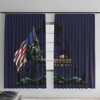 Memorial Day Veteran Remember and Honor Window Curtain