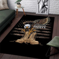 US Memorial Day Area Rug Land Of The Free Patriotic American Flag Vintage