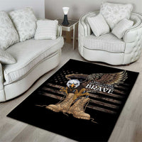 US Memorial Day Area Rug Land Of The Free Patriotic American Flag Vintage