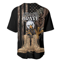 US Memorial Day Baseball Jersey Land Of The Free Patriotic American Flag Vintage