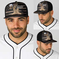 US Memorial Day Baseball Net Cap Land Of The Free Patriotic American Flag Vintage