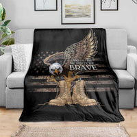 US Memorial Day Blanket Land Of The Free Patriotic American Flag Vintage