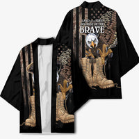 US Memorial Day Kimono Land Of The Free Patriotic American Flag Vintage