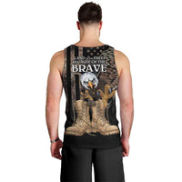 US Memorial Day Men Tank Top Land Of The Free Patriotic American Flag Vintage