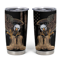 US Memorial Day Tumbler Cup Land Of The Free Patriotic American Flag Vintage