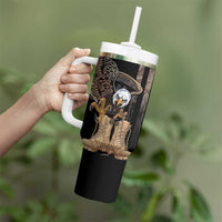 US Memorial Day Tumbler With Handle Land Of The Free Patriotic American Flag Vintage