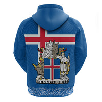 Iceland Hoodie Icelandic Coat Of Arms and Flag - Wonder Print Shop