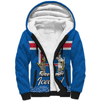 Iceland Sherpa Hoodie Icelandic Coat Of Arms and Flag - Wonder Print Shop