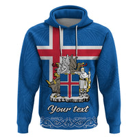 Personalised Iceland Hoodie Icelandic Coat Of Arms and Flag - Wonder Print Shop