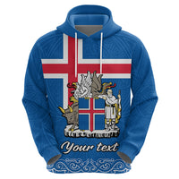 Personalised Iceland Hoodie Icelandic Coat Of Arms and Flag - Wonder Print Shop
