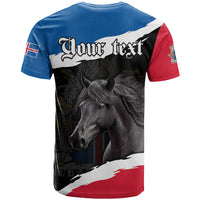 Personalised Icelandic Horse T Shirt Icelandic Coat of Arm - Black - Wonder Print Shop