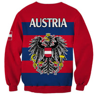 Austria Sweatshirt Austrian Coat Of Arms Minimalist Red Style - Wonder Print Shop