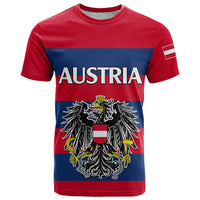 Austria T Shirt Austrian Coat Of Arms Minimalist Red Style - Wonder Print Shop