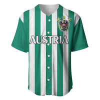 Austria Baseball Jersey Austrian Coat Of Arms Minimalist Green Style No1 LT9 - Wonder Print Shop