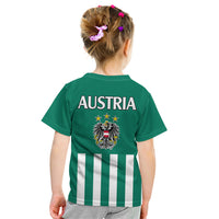 Austria Kid T Shirt Austrian Coat Of Arms Minimalist Green Style No1 - Wonder Print Shop