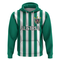 (Custom Text And Number) Austria Hoodie Austrian Coat Of Arms Minimalist Green Style No1 - Wonder Print Shop