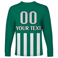 (Custom Text And Number) Austria Long Sleeve Shirt Austrian Coat Of Arms Minimalist Green Style No1 - Wonder Print Shop