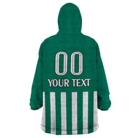 (Custom Text And Number) Austria Wearable Blanket Hoodie Austrian Coat Of Arms Minimalist Green Style No1 - Wonder Print Shop