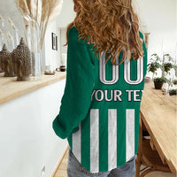 (Custom Text And Number) Austria Women Casual Shirt Austrian Coat Of Arms Minimalist Green Style No1 - Wonder Print Shop