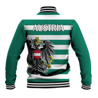 Austria Baseball Jacket Austrian Coat Of Arms Minimalist Green Style No2 LT9 - Wonder Print Shop