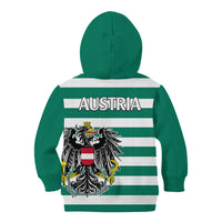 Austria Kid Hoodie Austrian Coat Of Arms Minimalist Green Style No2 - Wonder Print Shop