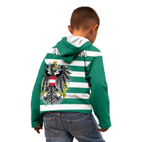 Austria Kid Hoodie Austrian Coat Of Arms Minimalist Green Style No2 - Wonder Print Shop