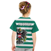 Austria Kid T Shirt Austrian Coat Of Arms Minimalist Green Style No2 - Wonder Print Shop
