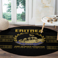 Eritrea Martyrs Day June 20 Round Carpet Never Forgotten Proud Eritrean Heritage Black Version