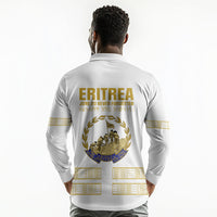Eritrea Martyrs Day June 20 Long Sleeve Polo Shirt Never Forgotten Proud Eritrean Heritage White Version
