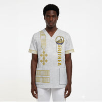 Eritrea Martyrs Day June 20 Scrub Top Never Forgotten Proud Eritrean Heritage White Version