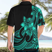 Polynesian Pride Plumeria Flowers Hawaiian Shirt Polynesian Tribal Aqua Vibe - Wonder Print Shop