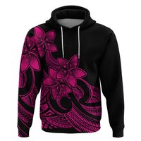Polynesian Pride Plumeria Flowers Hoodie Polynesian Tribal Pink Vibe - Wonder Print Shop