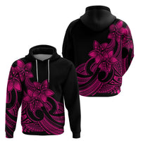 Polynesian Pride Plumeria Flowers Hoodie Polynesian Tribal Pink Vibe - Wonder Print Shop