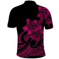 Polynesian Pride Plumeria Flowers Polo Shirt Polynesian Tribal Pink Vibe - Wonder Print Shop