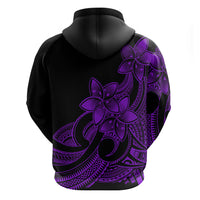 Polynesian Pride Plumeria Flowers Hoodie Polynesian Tribal Purple Vibe - Wonder Print Shop